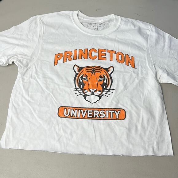 Princeton University Tigers Logo Crop Top White Medium - Picture 2 of 8